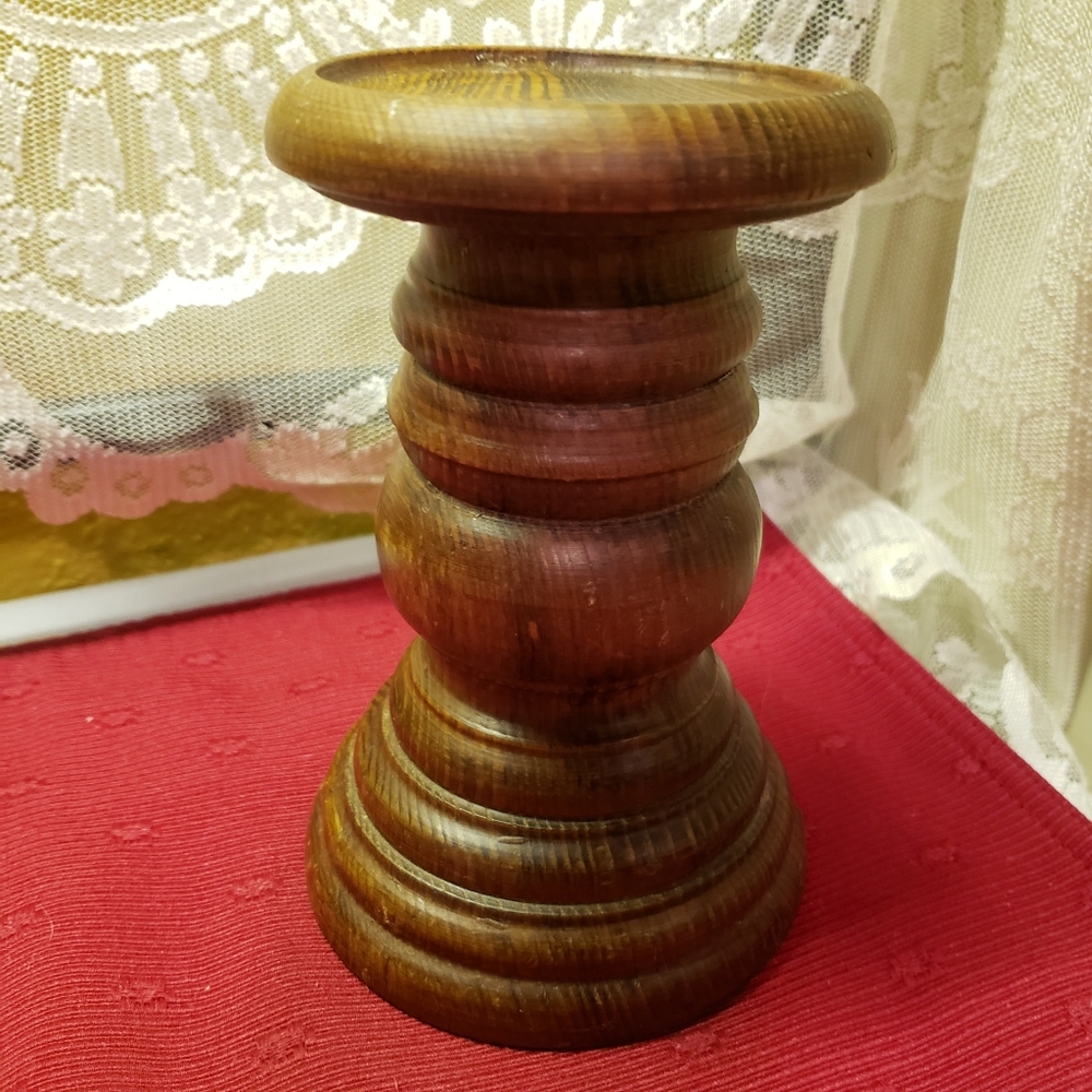 NWT Vtg Candle & Wooden Pedestal/Holder Lewis & Clark - Picture 10 of 14